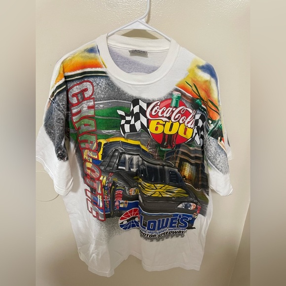Other - ✨ Vintage 1999 All Over Print Charlotte Speedway Coca-Cola 600 Tee Size XL